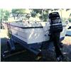 Image 4 : 20 Foot Cabin Cruiser. Bayliner. 1991 Fiberglass/Plastic Hull; gas powered 150 HP outboard engine Fo