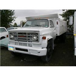 1975 GMC 6000 Dump Bed 18 ft, gas engine, VIN #TCE625V574804, MI 31370 *Note- there will be a slight