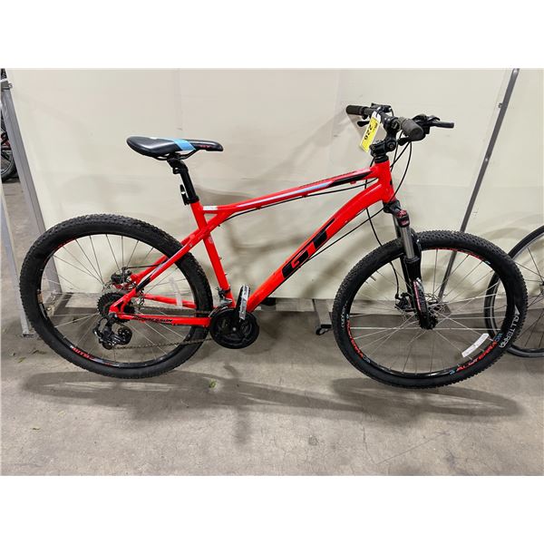 GT AGGRESSOR SPORT ORANGE 21 SPEED FRONT SUSPENSION MOUNTAIN BIKE