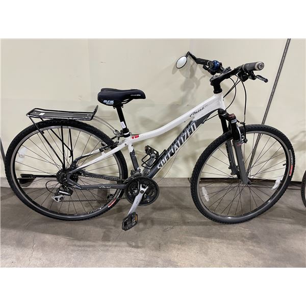 SPECIALIZED ARIEL SPORT GREY ON WHITE 21 SPEED FRONT SUSPENSION