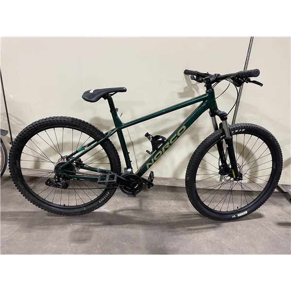 NORCO STORM GREEN 16 SPEED MOUNTAIN BIKE WITH FRONT SUSPENSION+DUAL DISC BRAKES