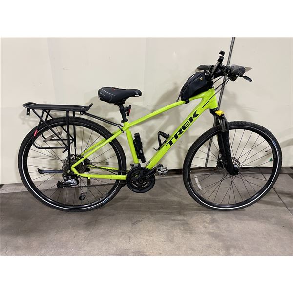 TREK DUAL SPORT GREEN 21 SPEED ROAD TOUR FRONT SUSPENSION DUAL DISC BRAKES
