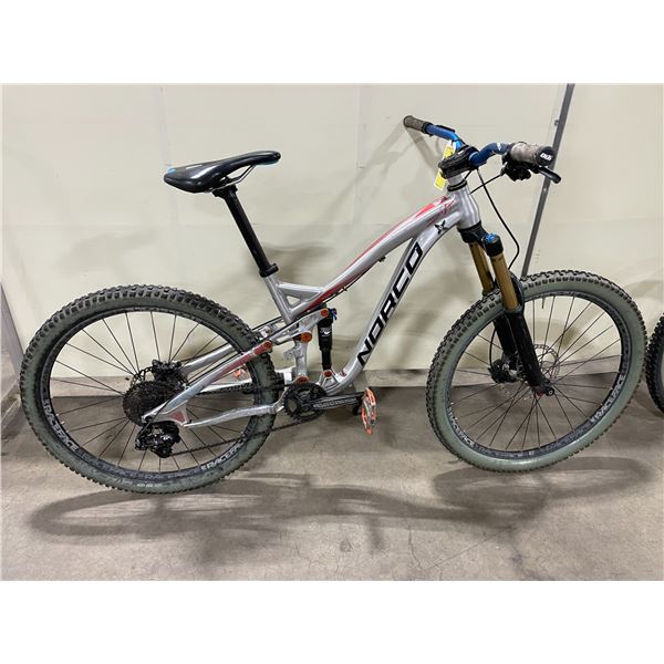 NORCO KILLER SIGHT SILVER 12 SPEED MOUNTAIN BIKE FULL SUSPENSION DUAL DISC BRAKES