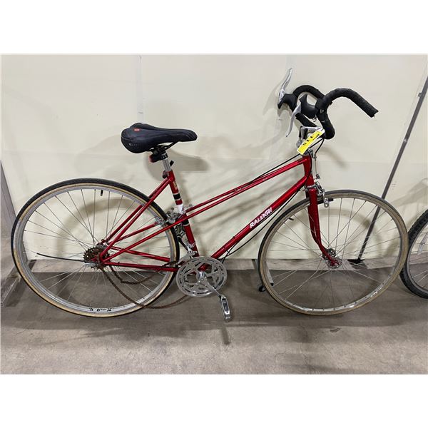 RALEIGH RED 12 SPEED ROAD BIKE * NEEDS WORK*