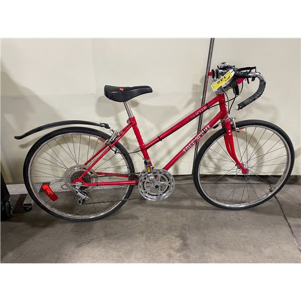 FREE SPIRIT RED 10 SPEED ROAD BIKE *FLAT TIRES*