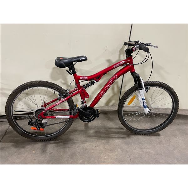 CCM VANDAL HI 10 RED 12 SPEED ROAD BIKE  FULL SUSPENSION