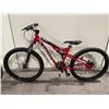 Image 2 : SUPERCYCLE SCRAMBLER RED 21 SPEED FULL SUSPENSION MOUNTAIN BIKE WITH REAR DISC BRAKE * BRAKES NEED