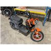 Image 1 : MOTORINO ORANGE / BLACK ELECTRIC MOTORCYCLE *NO REGISTRATION, NO KEYS, NO CHARGER, PARTS ONLY*