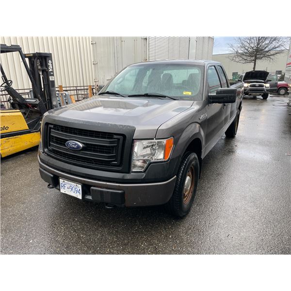 *R* 2013 FORD F-150 XL 4X4, 2DR EX CAB PU, GREY, VIN # 1FTVX1EF2DKF23583