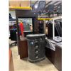 Image 2 : ASSORTED COMMERCIAL OFFICE FURNITURE INCLUDING: DESKS, SHELVES, CHAIR, TABLES & VARIOUS OFFICE ITEMS