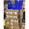 Image 2 : PALLET OF SNOW PIERCER BOXES, WIRE STACK & RECYCLING BLUE BINS