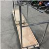 Image 1 : 2 WOOD / METAL MOBILE CLOTHING / PRODUCT CARTS