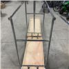 Image 3 : 2 WOOD / METAL MOBILE CLOTHING / PRODUCT CARTS