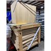Image 2 : MOBILE WOODEN CART OF MDF WOOD SHEETS *CART INCLUDED*