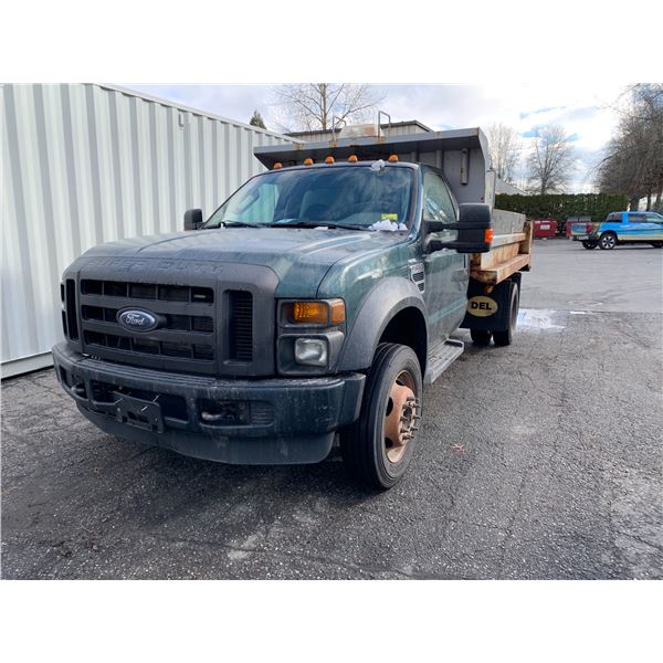 *R* 2008 FORD F-450 XL, 2DR PU DUMP, GREEN, VIN # 1FD4F46Y78EE47780