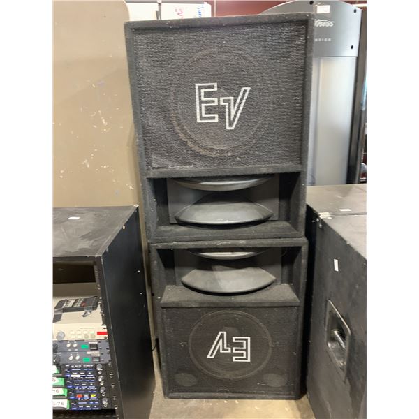 EV PAIR OF BLACK SPEAKERS