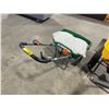 Image 2 : SCOTTS INDUSTRIAL SOLID TIRE WALK BEHIND SALT SPREADER WITH BAG OF SALT