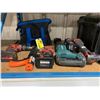 Image 2 : MAKITA SAWZALL, MILWAUKEE GRINDER ,RAMSET, PLASTIC CASE ASSORTED HAND TOOLS BATTERIES