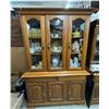 Image 1 : SOLID WOODEN TWO-PIECE CURIO CABINET