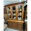 Image 2 : SOLID WOODEN TWO-PIECE CURIO CABINET