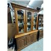 Image 3 : SOLID WOODEN TWO-PIECE CURIO CABINET