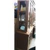 Image 4 : SOLID WOODEN TWO-PIECE CURIO CABINET
