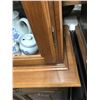 Image 6 : SOLID WOODEN TWO-PIECE CURIO CABINET