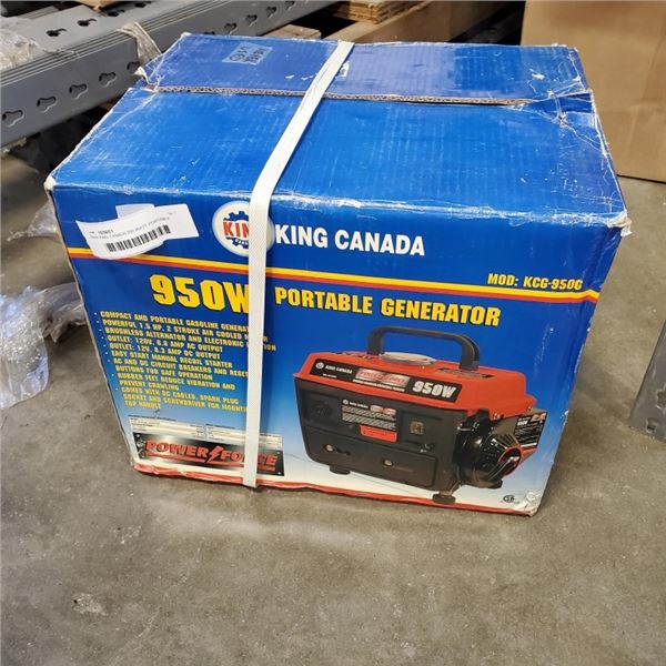 Generator 950 NEW KING CANADA 950 WATT PORTABLE GENERATOR