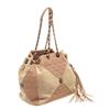 Image 2 : Chanel Beige Quilted Leather Tassel Drawstring Bag