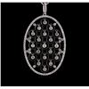 Image 2 : 14KT White Gold 1.47 ctw Diamond Pendant With Chain