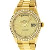 Image 2 : Rolex Mens Quickset 18K Yellow Gold Champagne Index 1CTW Channel Set Diamond Bez