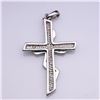 Image 2 : 18k White Gold & Emerald Abstract Cross by Fernando Hernandez