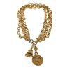 Image 1 : Chanel Gold Coco Mark Two Pendants Multi-Strand Necklace