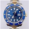 Image 1 : Rolex 2017 Blue Face Two Tone Ceramic Submariner 40mm Wristwatch