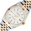 Image 1 : Rolex Mens Two Tone Silver Index And Diamond Ruby Datejust 36MM