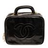 Image 2 : Chanel Black Patent Leather CC Vanity Case