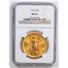 Image 1 : 1924 $20 Double Eagle Gold Coin NGC MS63