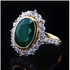 Image 2 : 5.62 ctw Emerald and 1.77 ctw Diamond 18K Yellow Gold Ring