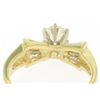 Image 4 : 14k Yellow Gold 0.91 ctw Round Diamond Solitaire Channel Baguette Engagement Rin