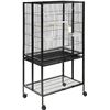 Image 1 : Bird Cage with Rolling Stand and Storage Shelf