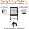 Image 3 : Bird Cage with Rolling Stand and Storage Shelf