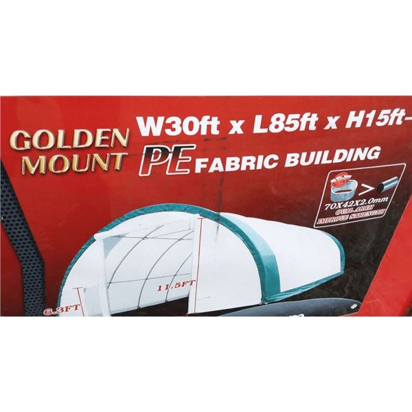 2023 Golden Mountain 30'x85'x15' Fabric Building-Unused