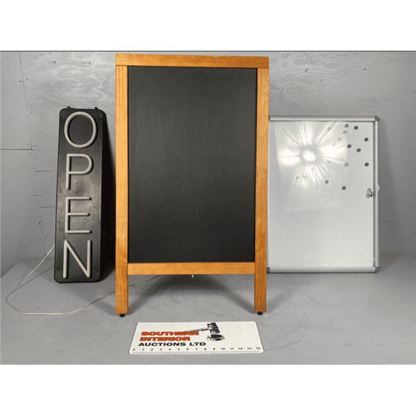 Storefront Open Sign/Sandwich Board/Enclosed Magnetic Board