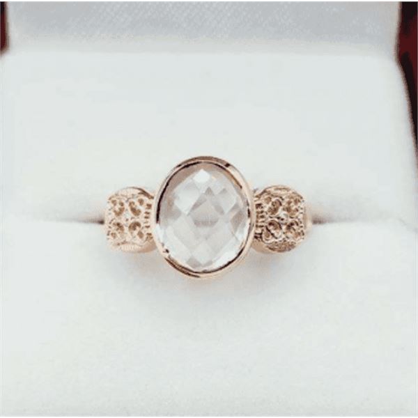 Natural Rose Quartz Ring-Unused