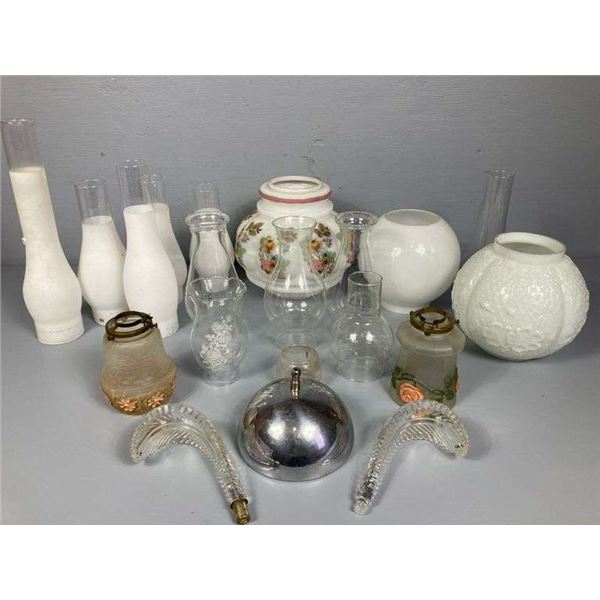 Vintage Lantern Shades & Chimneys