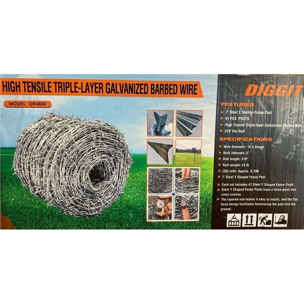 2023 Diggit Barbed Wire Fencing Package-Unused
