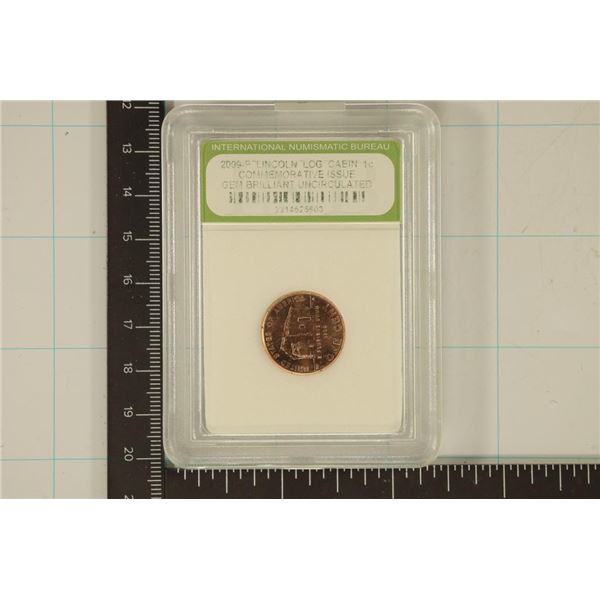 SLABBED 2009-P LINCOLN CENT LOG CABIN COMMEM