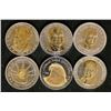 Image 1 : 6 PARTIALLY GOLD COLORED DOUBLE EAGLE TOKENS: