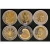 Image 1 : 6 PARTIALLY GOLD COLORED DOUBLE EAGLE TOKENS: