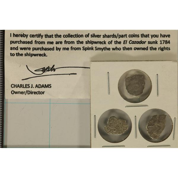 1.3 GRAMS SHIPWRECK SILVER COINS PIECES FROM